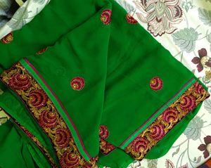 Beautiful Green Colour Saree💚🌹