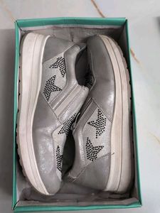 Silver Star Slip-On Sneakers
