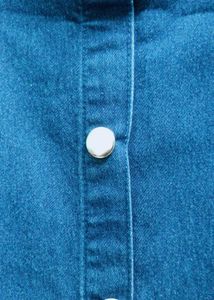 Denim Button-Down Dress With Inner Wear