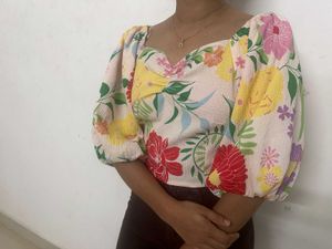 Floral Print Top only worn for photo