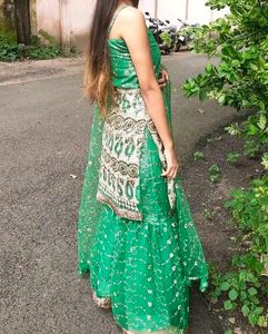 royal Green party wear Sharara💚Without Dupatta