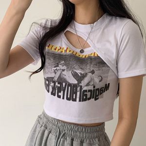 Cutout Graphic Print Tee