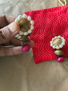 Amrapali Silver Jhumki Earrings