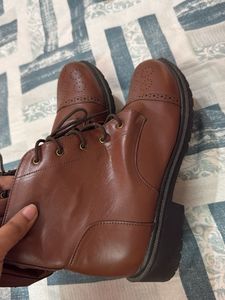 Brown Leather Ankle Boots
