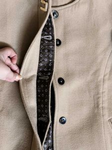 Women Elegant Tan winter Coat