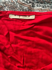 Red Top With Bell Sleeves