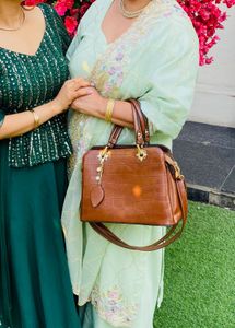 Mint Green Embroidered Sharara Kameez
