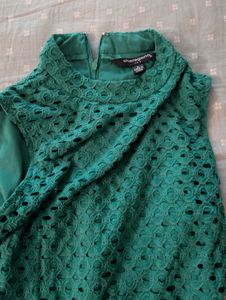 Green Lace Sleeveless Dress
