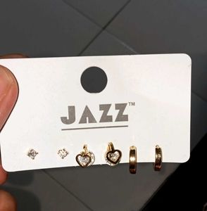 Gold-Tone Stud & Hoop Earring Set