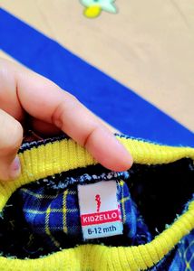 Boys Blue Plaid Shorts(6 -12 months)