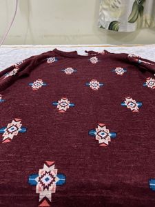 Patterned Long Sleeve Top
