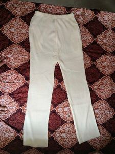 White Ribbed Pants