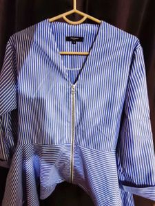 Striped Peplum Top