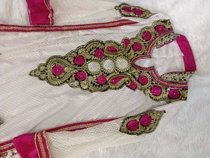 Embroidered Pink &amp; Gold Traditional Dress