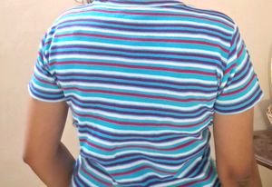 Striped Short Sleeve Top