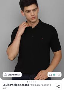 Louis Phillipe Black Polo Shirt