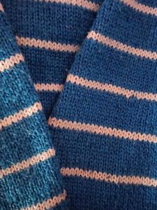 Blue Striped Knit Sweater