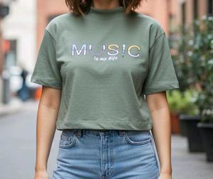 Green 'Music is my life' Top
