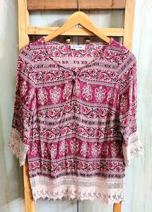 Cotton Printed Top Size-34