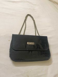 Women Snake Print Leather cover Sling Bag