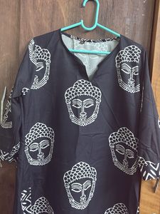 Buddha Printed Kurta Set