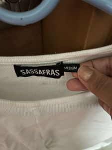 White Long Sleeve Crop Top