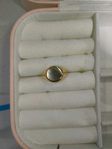 Gold Tone Signet Ring