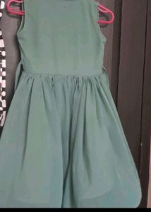 1. 🌿 Cute Green Dress for Girls 👧 Combo