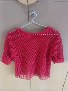 Trendy Mesh Sheer Top