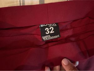 Red Pull-On Stretch Pants