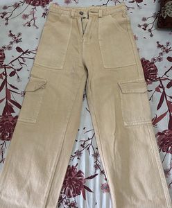 Beige Cargo Pants