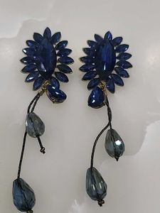 Elegant Blue Drop Earrings
