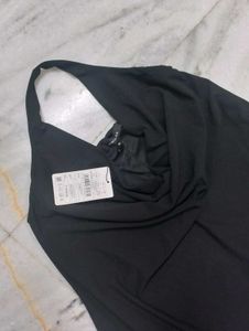 Elegant Black Halter Dress