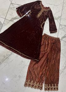 Pakistani Velvety Kurta Set Mall