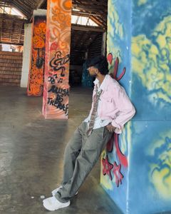 Pink Denim unisex Jacket