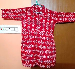 Red &amp; White Patterned Tunic