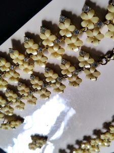 Floral Beaded Necklace &amp; Earring Set