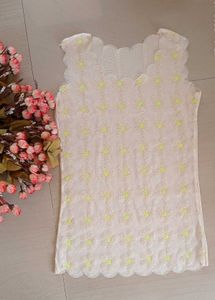 Korean Beaded Sleeveless Tops