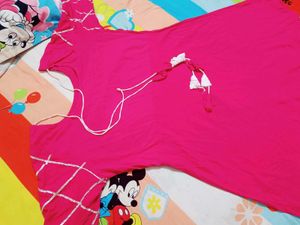 Pink Frock Knee Length Kurta