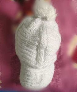 White Knitted Beanie
