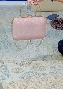 Pink Glitter Clutch