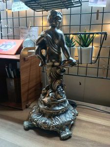 Vintage Brass Rococo Style Ornate Table Lamp