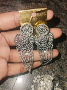 Silver Jhumka Earrings
