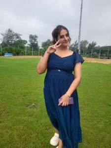 Teal Cutout Maxi Dress