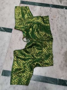 Green Brocade Blouse