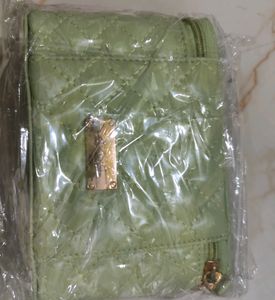 Mac Quilted Vanity Bag - Mint Green..