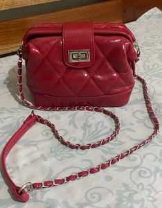 Red Quilted Handbag
