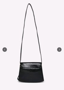 Twenty Dresses Black Structured Sling Bag..