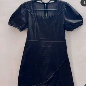 Cute Black Denim Dress