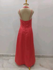Elegant Coral Maxi Dress